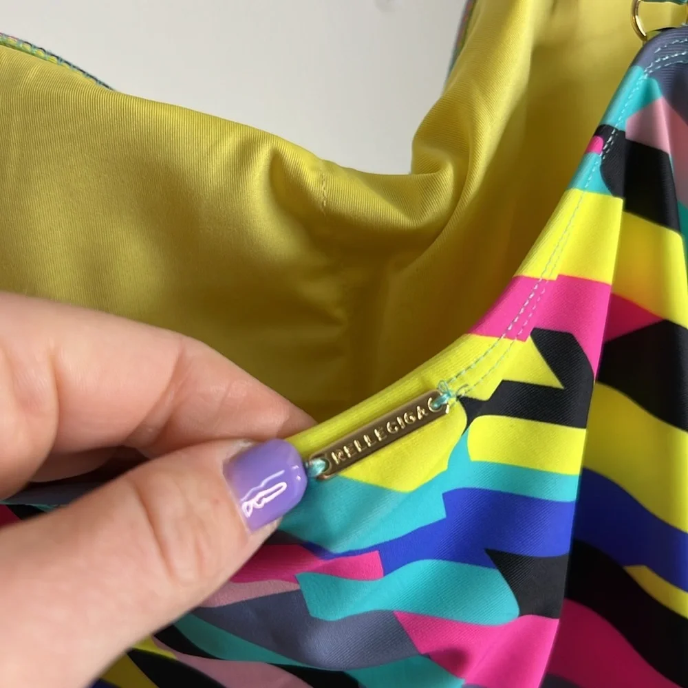 NWT Relleciga‎ Color Block One Piece Swimsuit- L